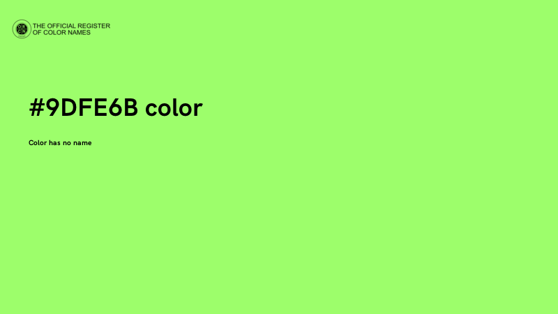 #9DFE6B color image