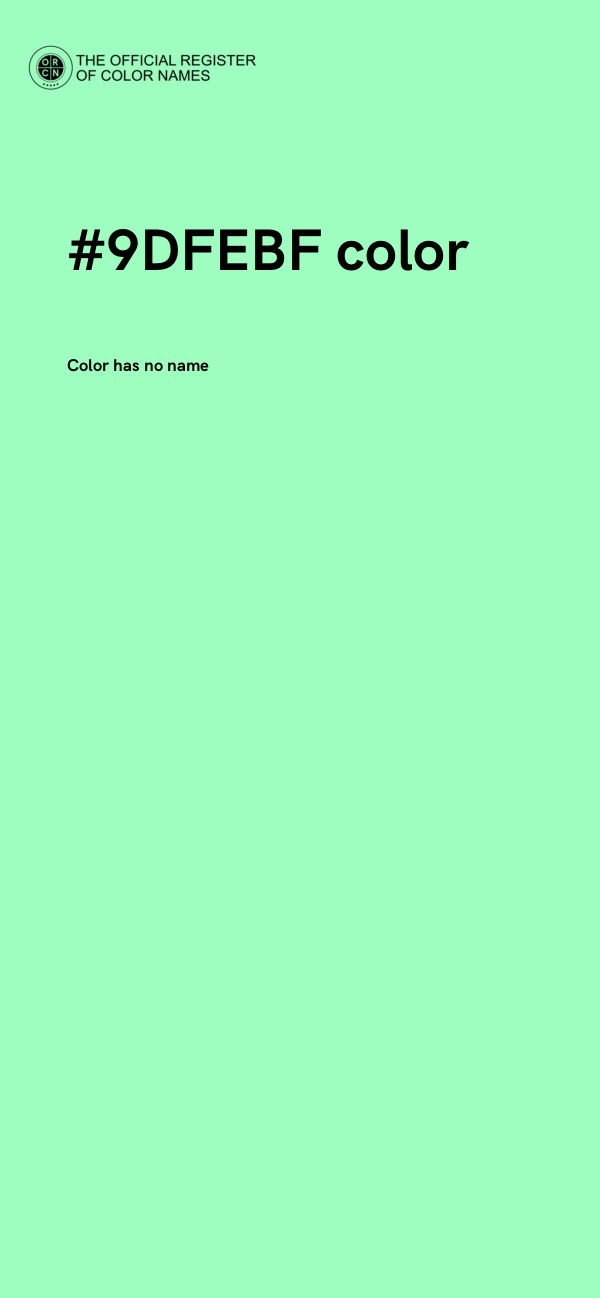 #9DFEBF color image