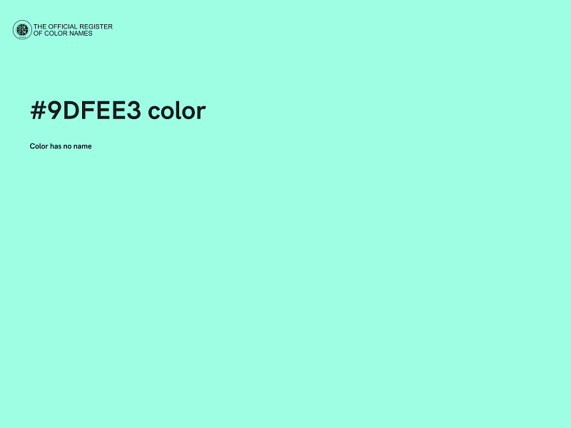 #9DFEE3 color image