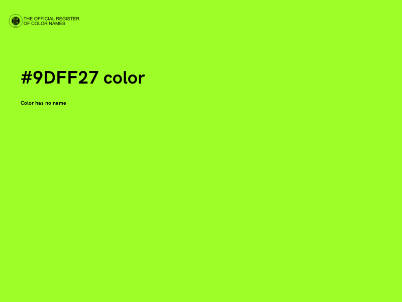 #9DFF27 color image