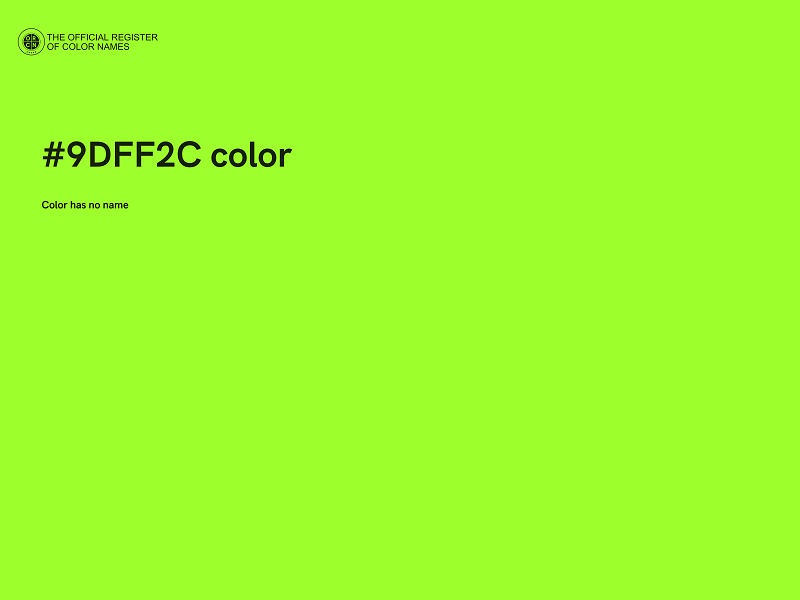 #9DFF2C color image