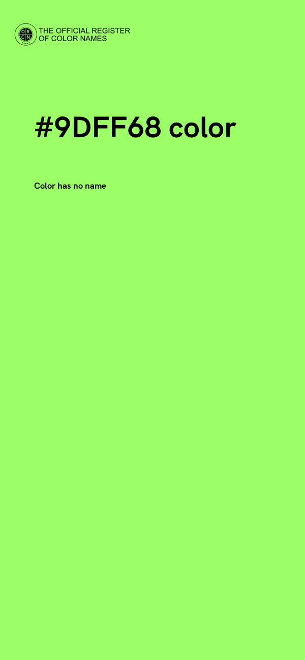 #9DFF68 color image