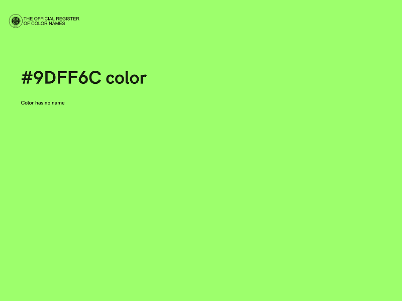 #9DFF6C color image