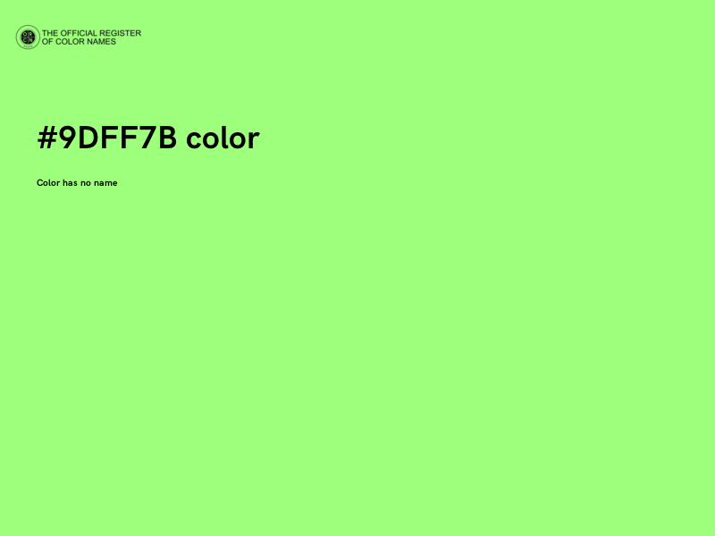 #9DFF7B color image