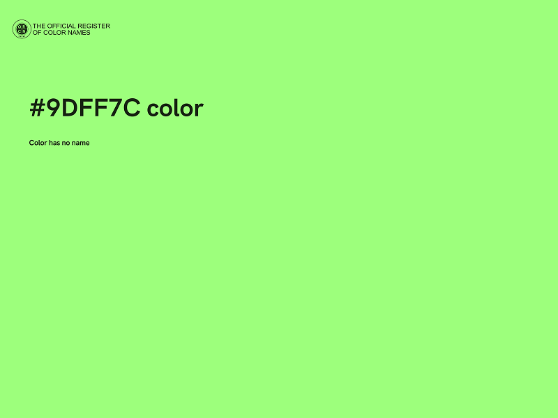 #9DFF7C color image