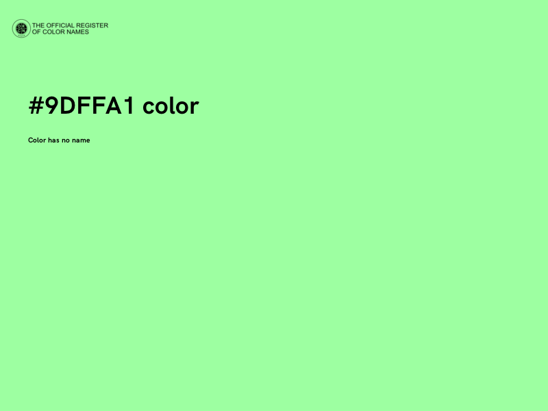 #9DFFA1 color image