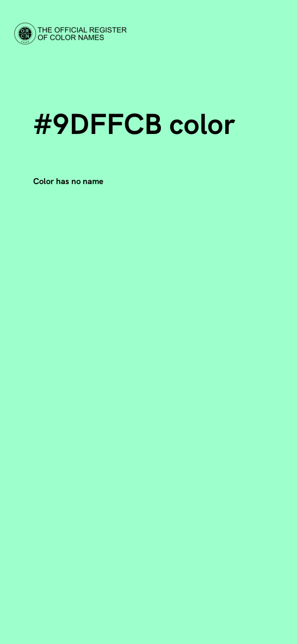#9DFFCB color image