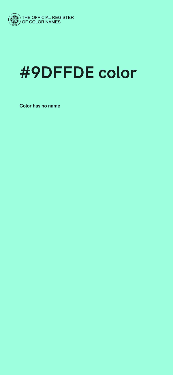 #9DFFDE color image