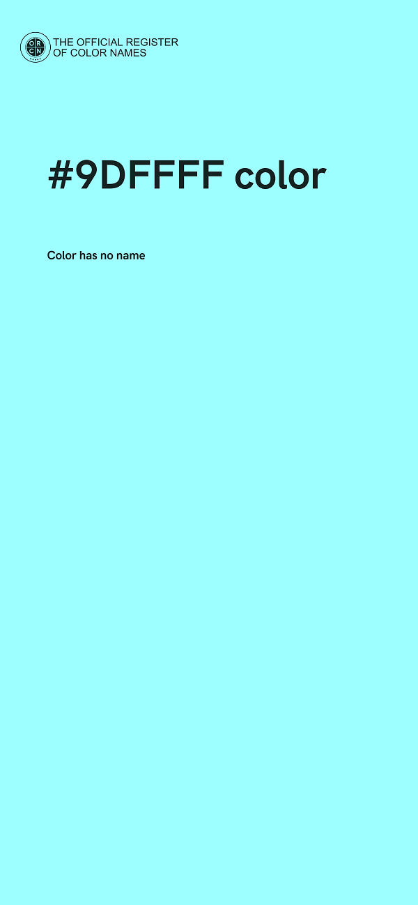 #9DFFFF color image