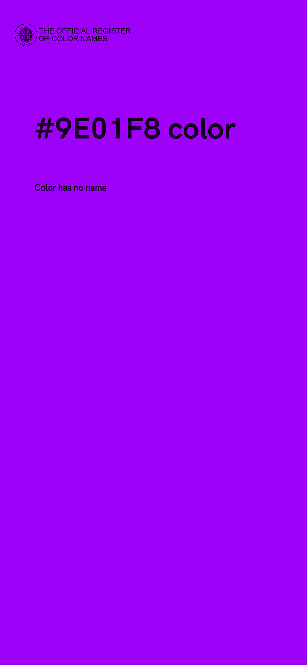 #9E01F8 color image