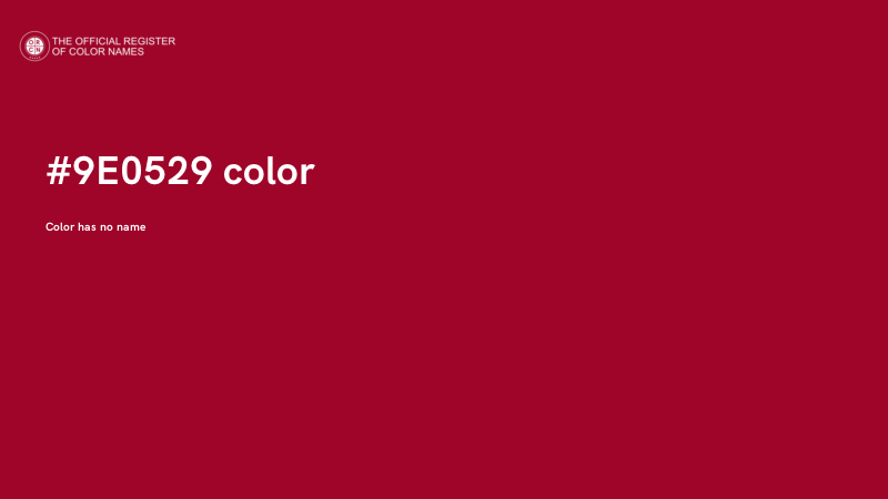 #9E0529 color image