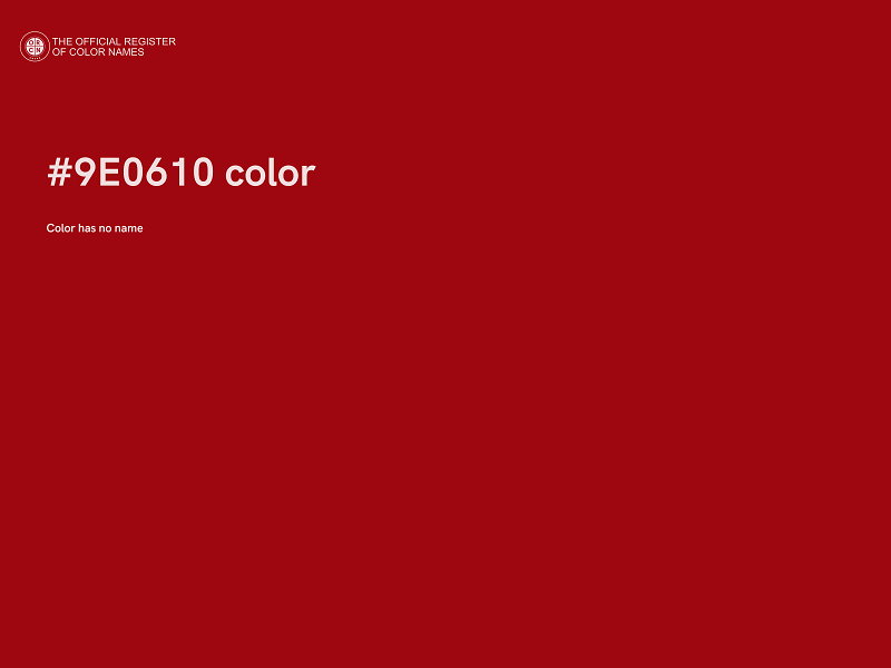 #9E0610 color image