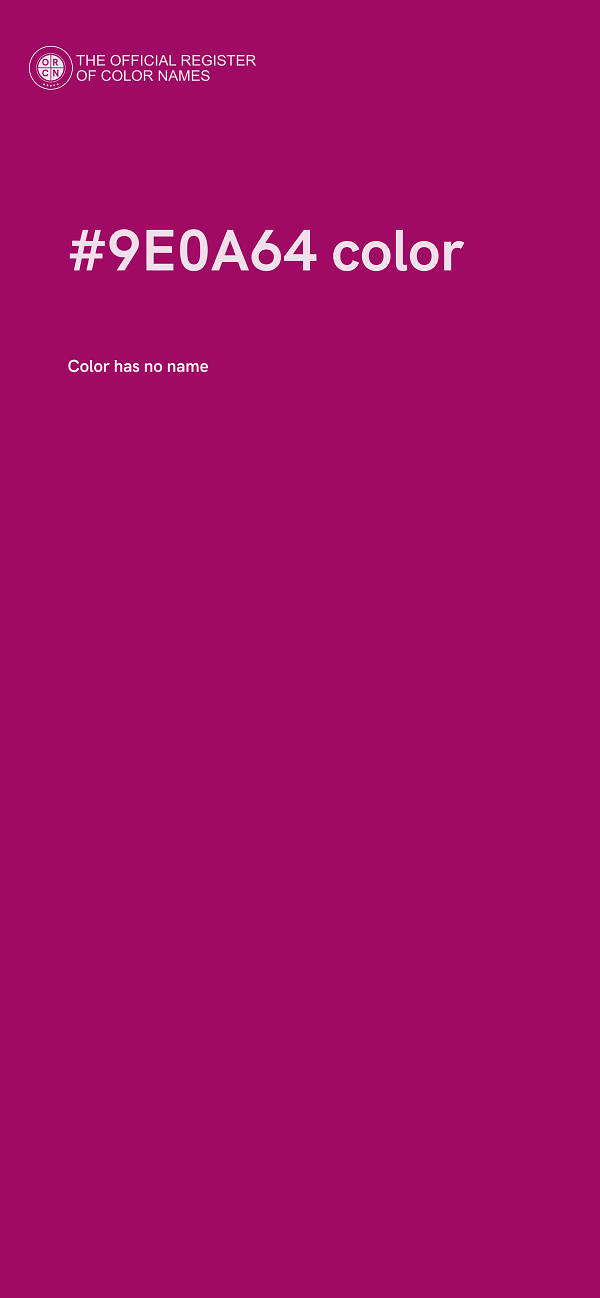 #9E0A64 color image
