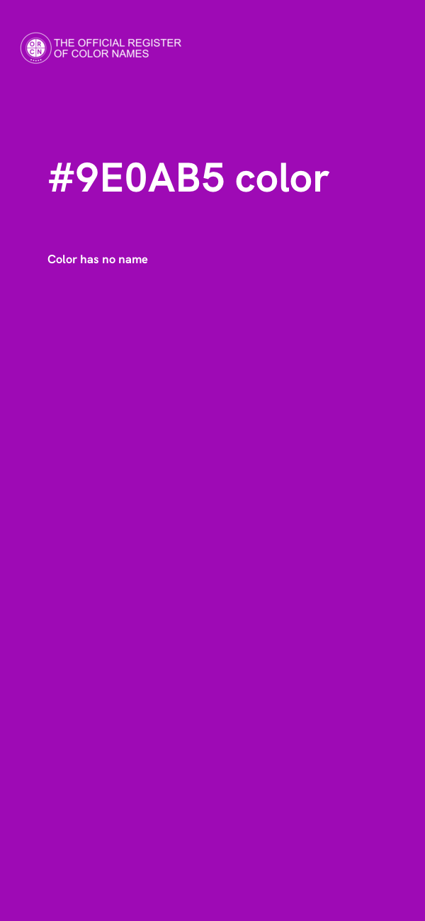 #9E0AB5 color image