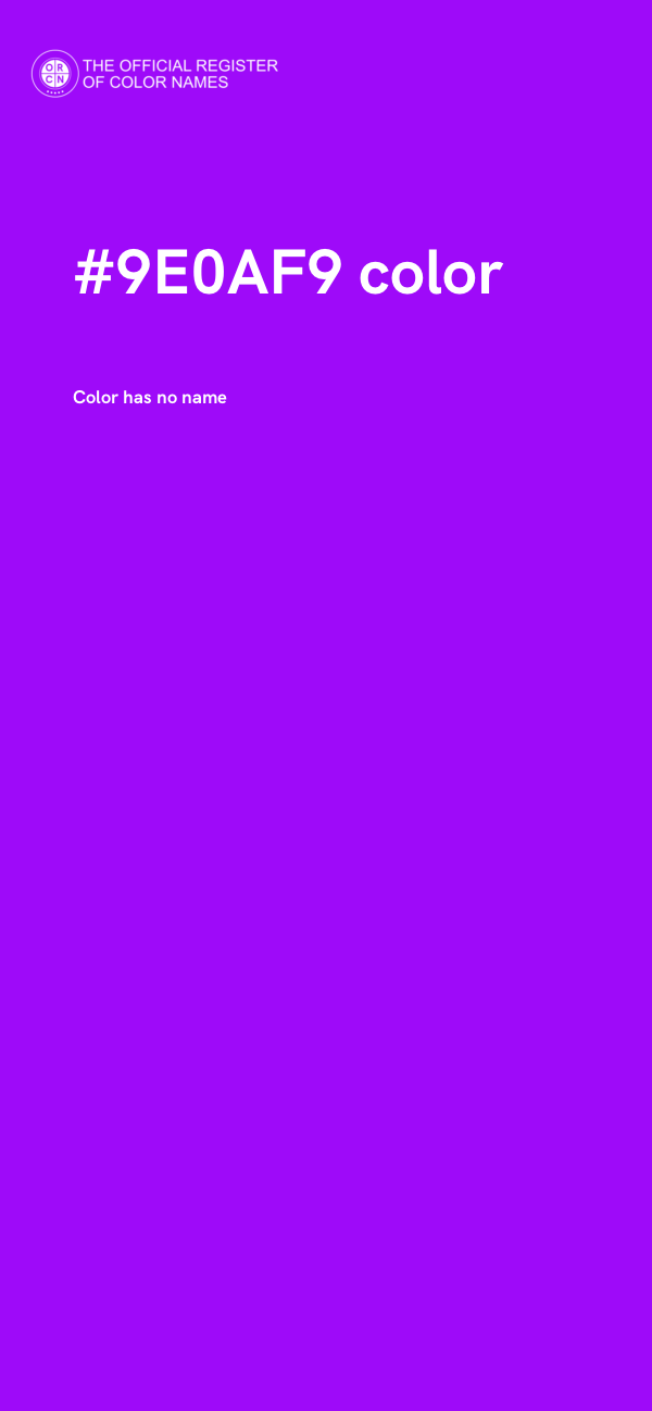 #9E0AF9 color image