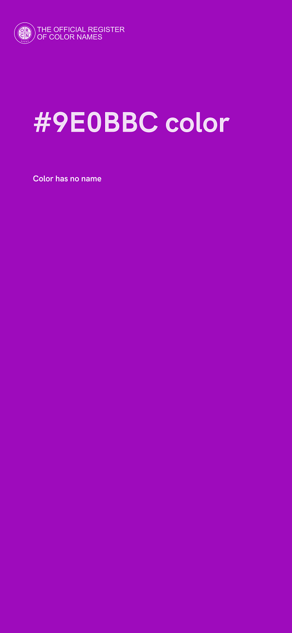 #9E0BBC color image