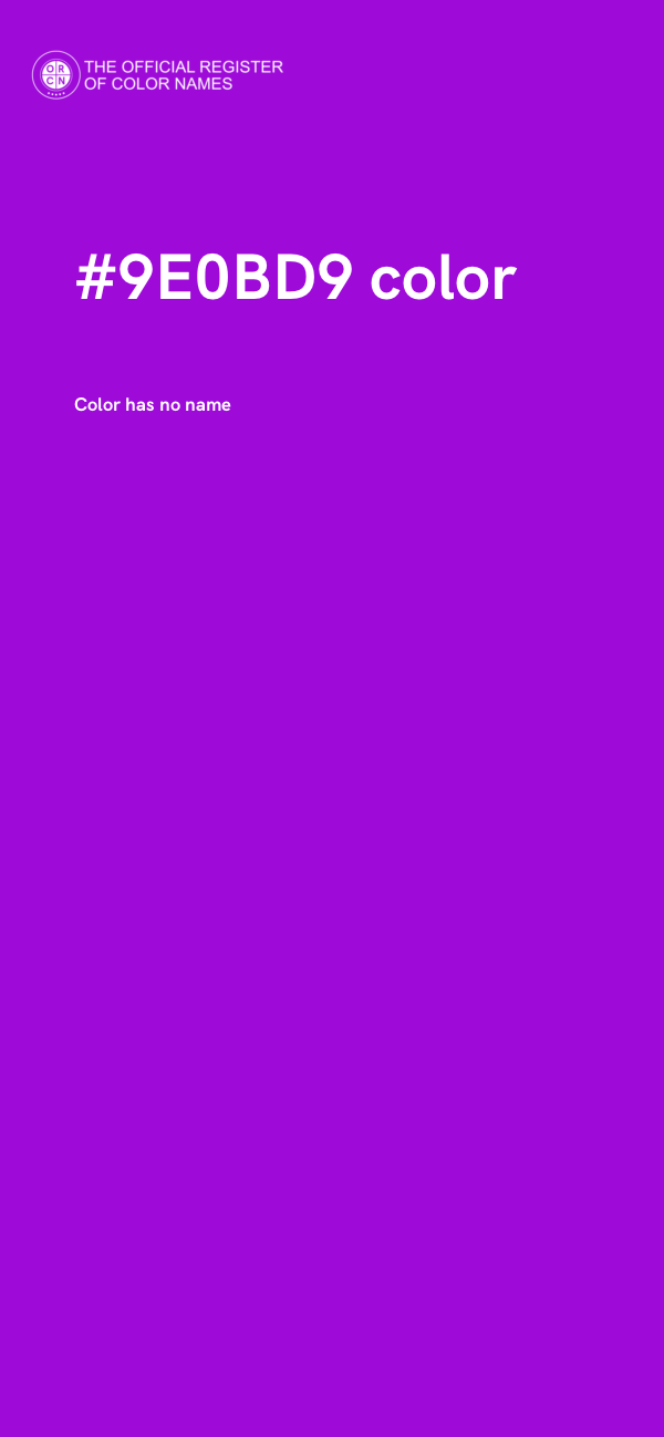 #9E0BD9 color image