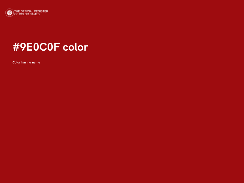 #9E0C0F color image