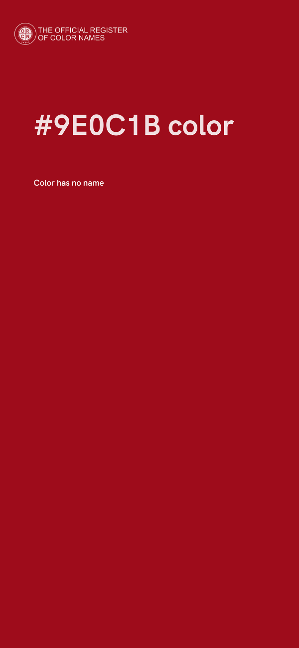 #9E0C1B color image