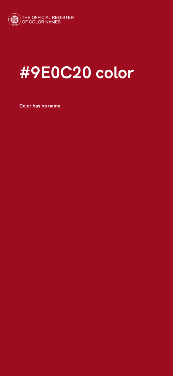 #9E0C20 color image