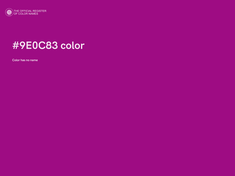 #9E0C83 color image