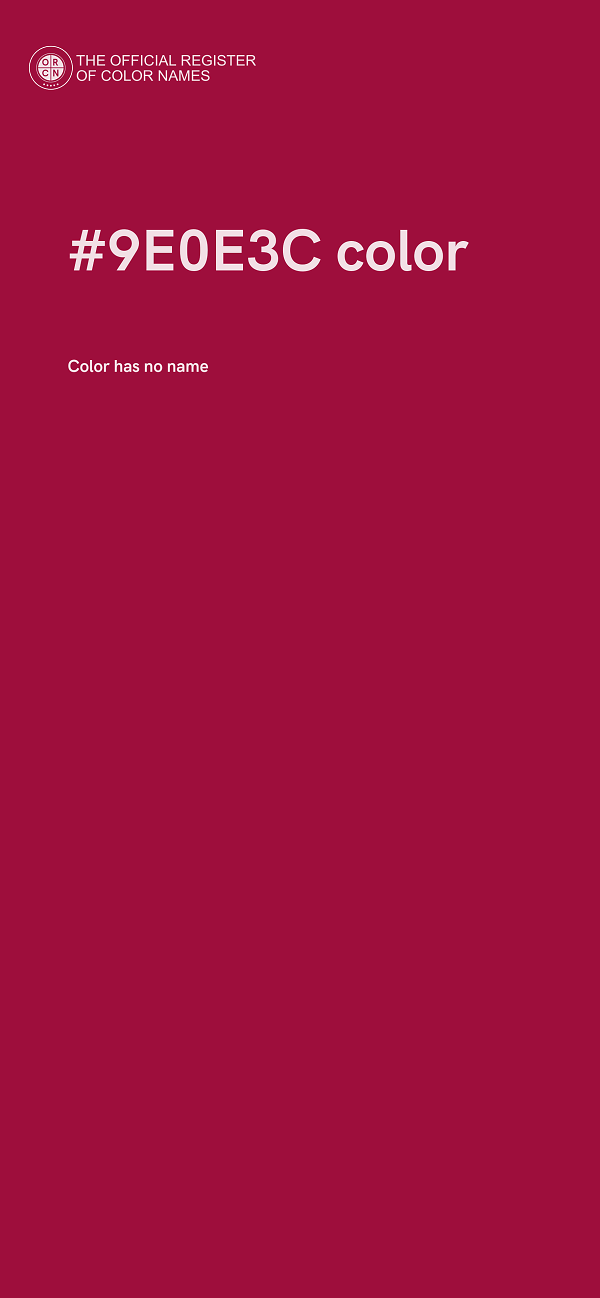#9E0E3C color image