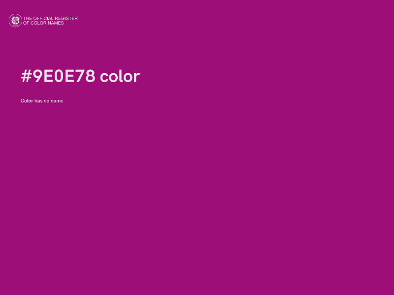 #9E0E78 color image
