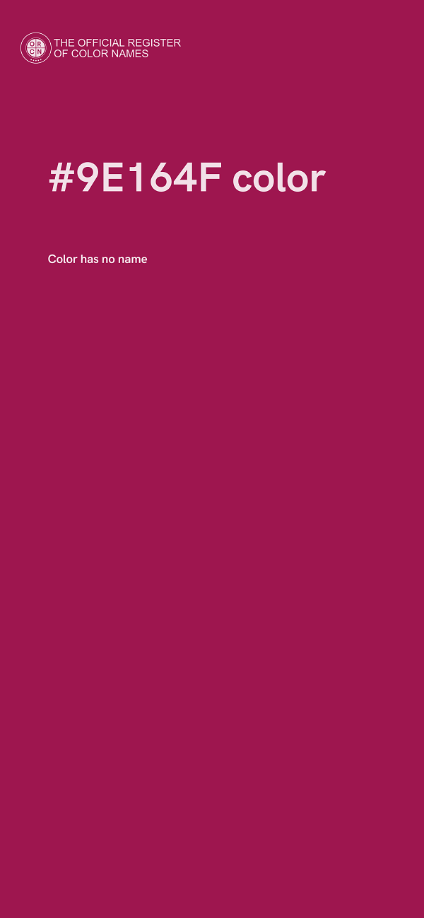 #9E164F color image