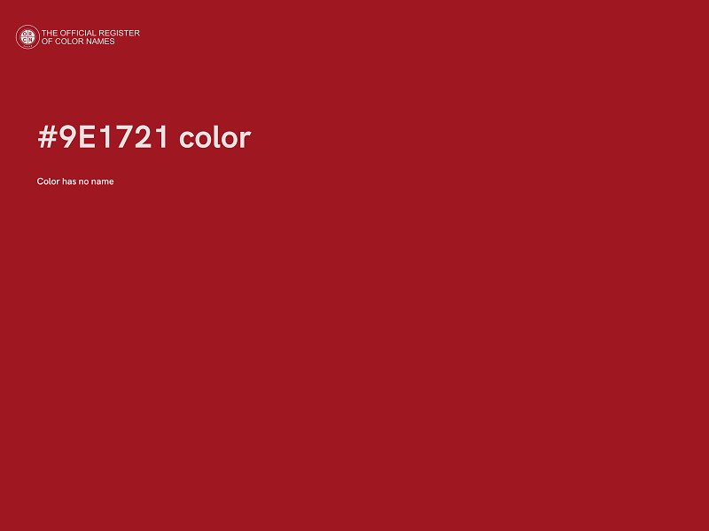 #9E1721 color image