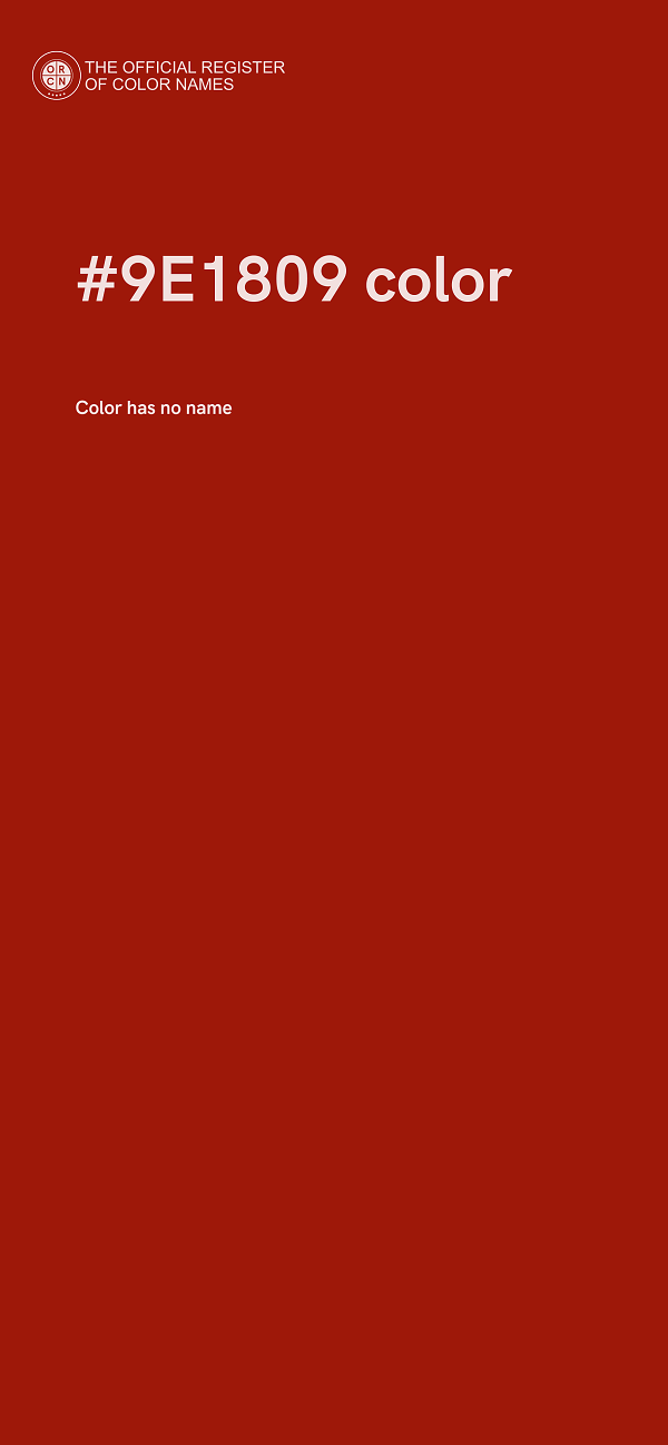 #9E1809 color image