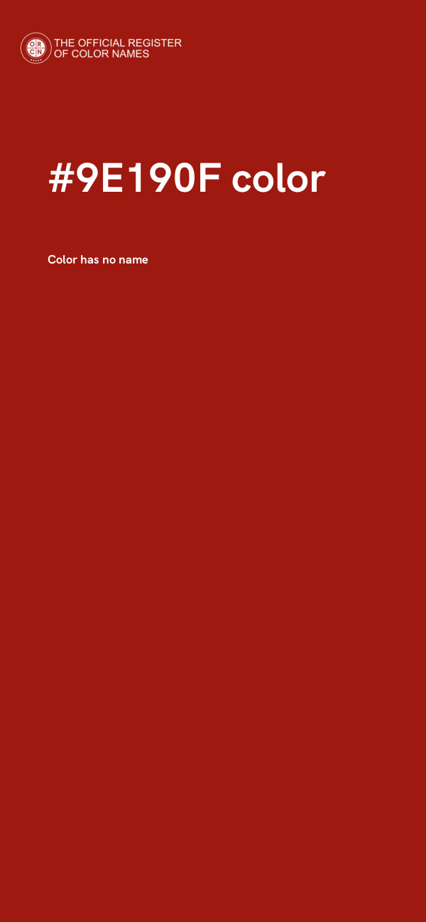 #9E190F color image