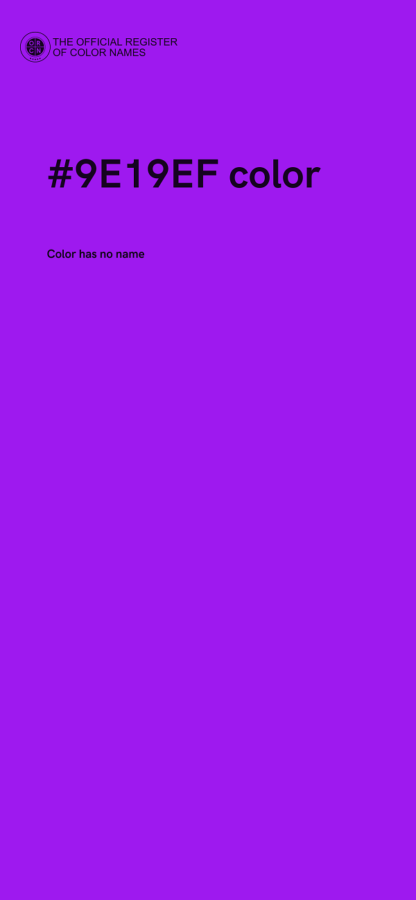 #9E19EF color image
