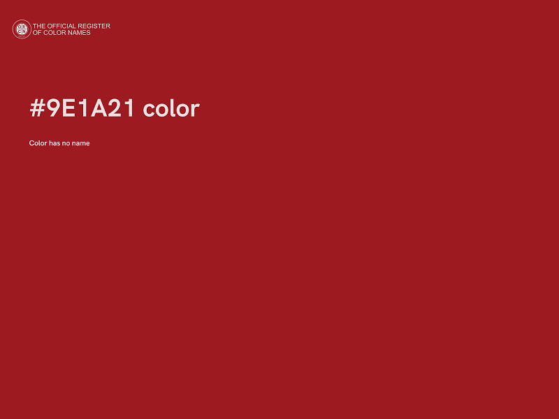 #9E1A21 color image