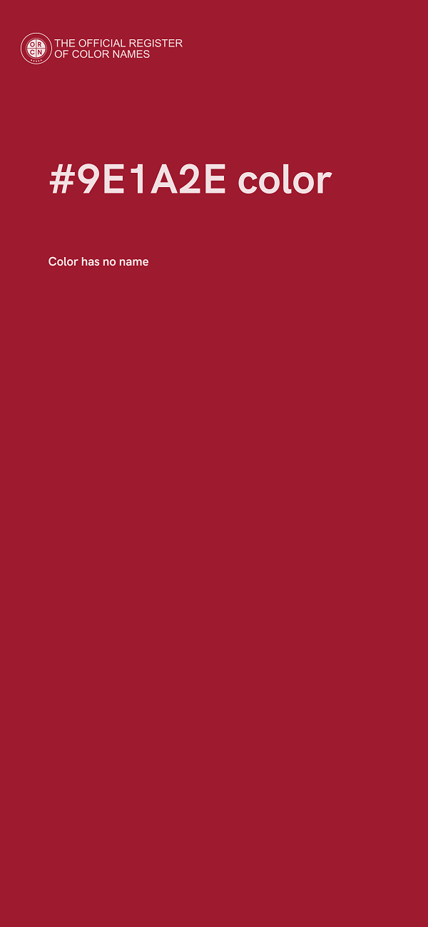 #9E1A2E color image