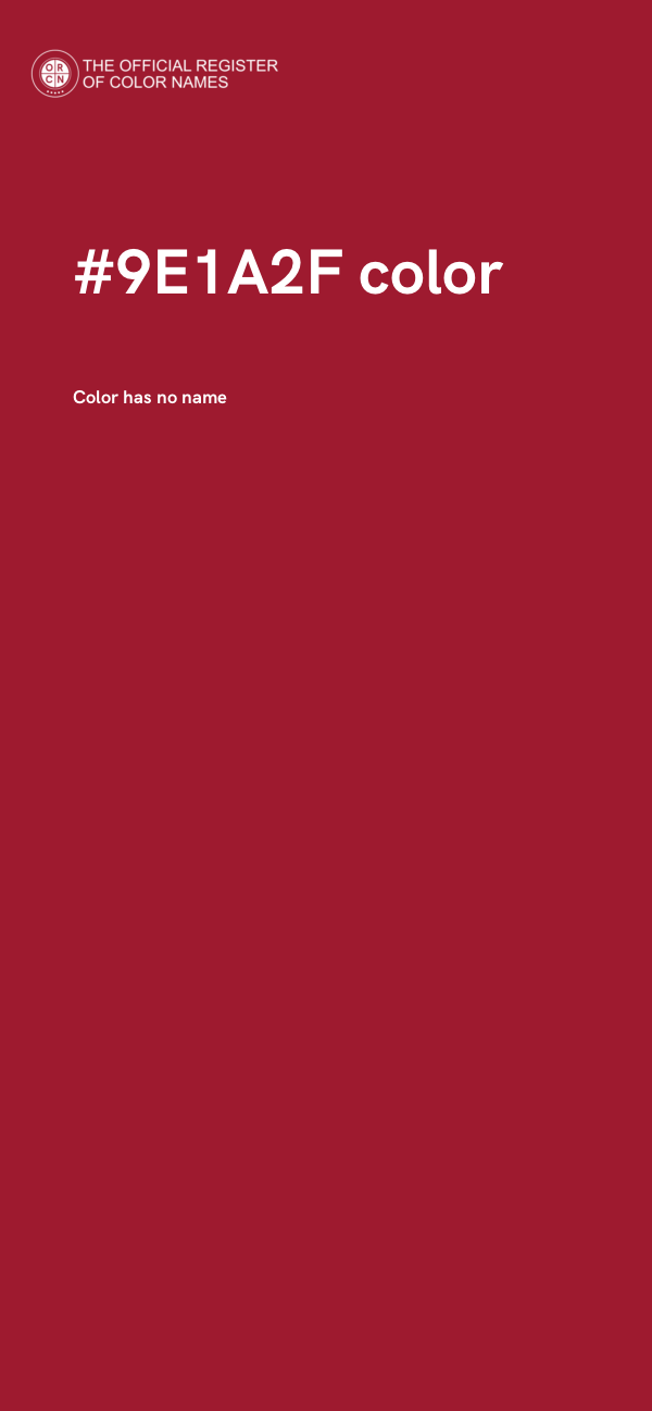 #9E1A2F color image