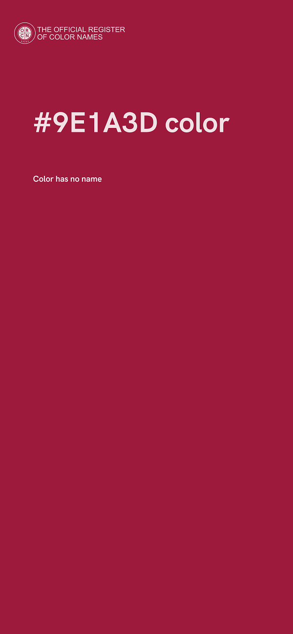 #9E1A3D color image