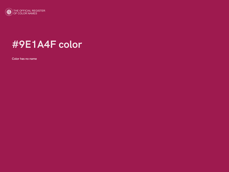 #9E1A4F color image