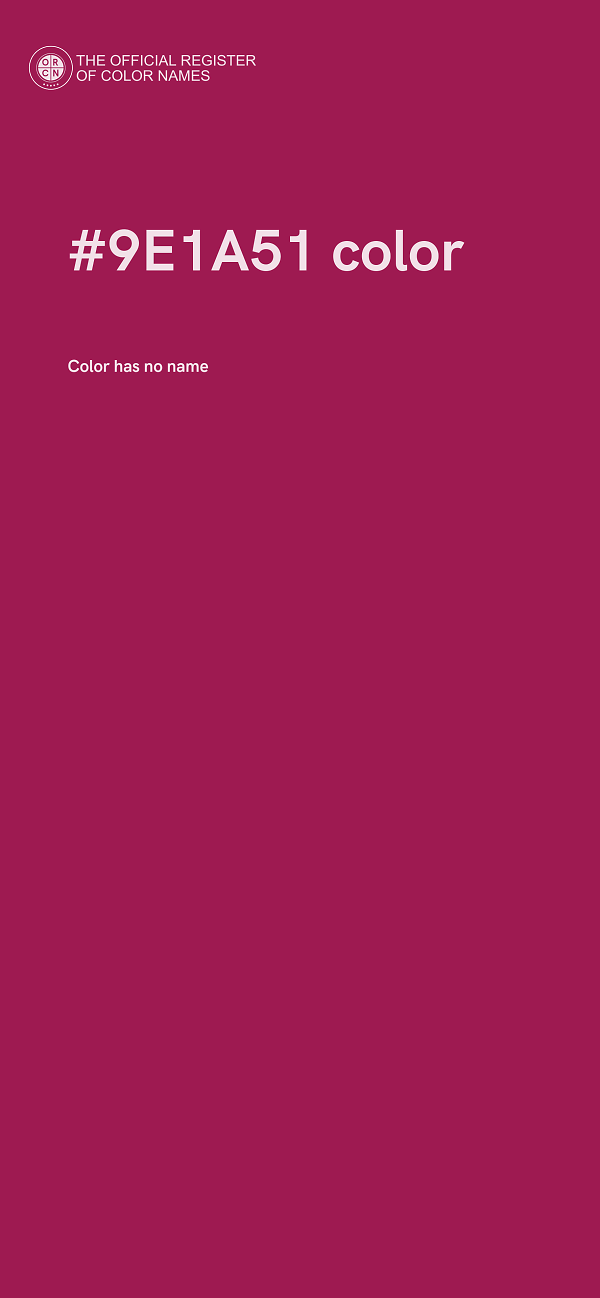 #9E1A51 color image