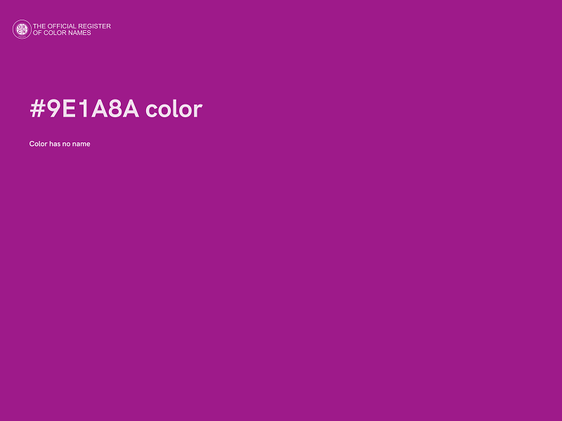 #9E1A8A color image