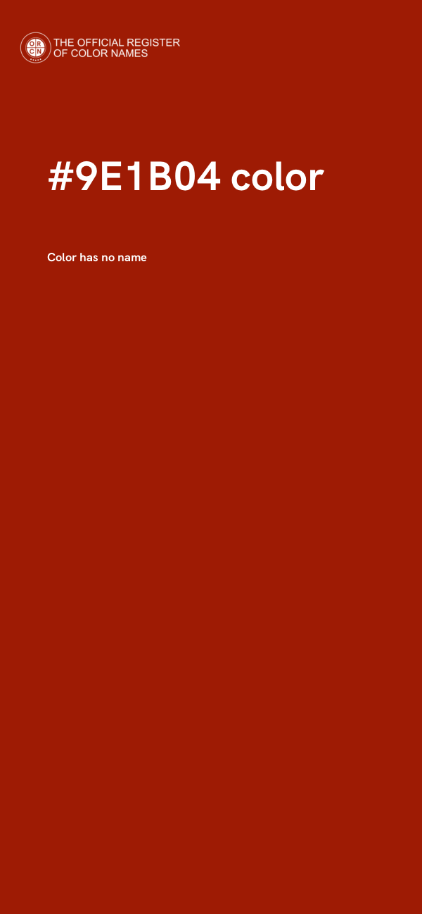 #9E1B04 color image