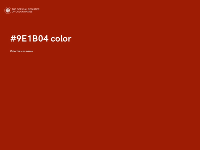 #9E1B04 color image