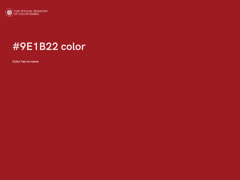#9E1B22 color image