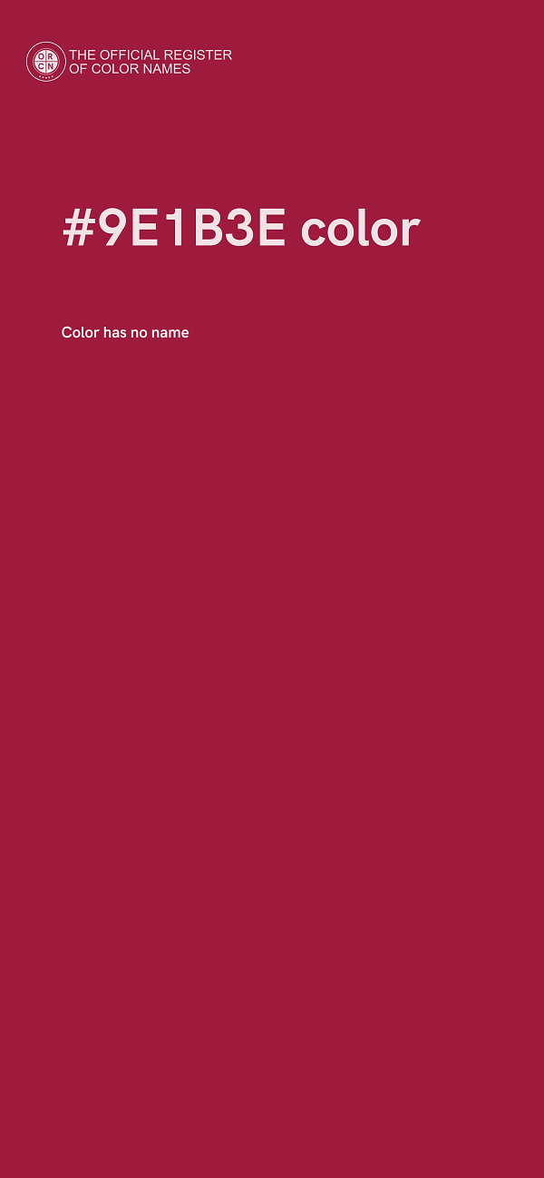 #9E1B3E color image