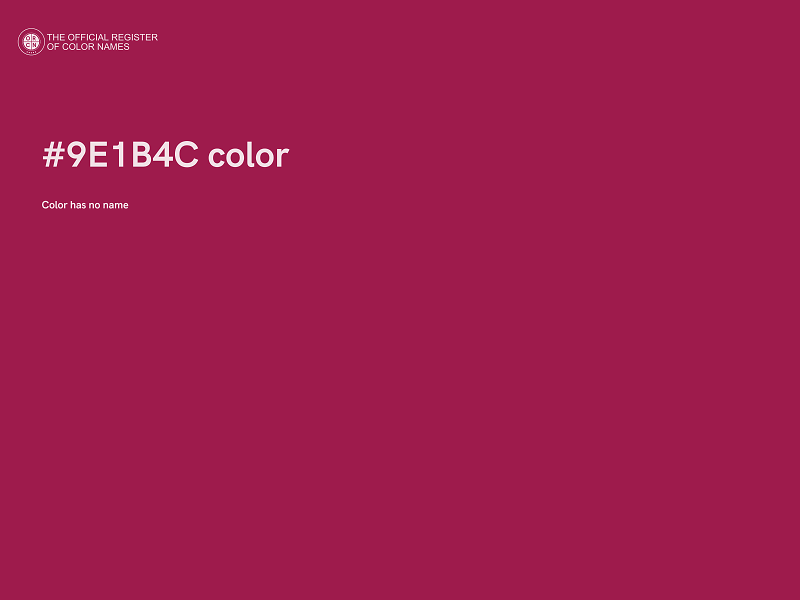 #9E1B4C color image