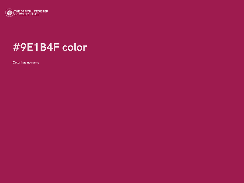 #9E1B4F color image