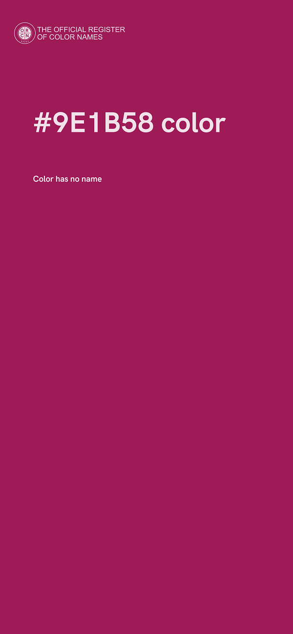 #9E1B58 color image