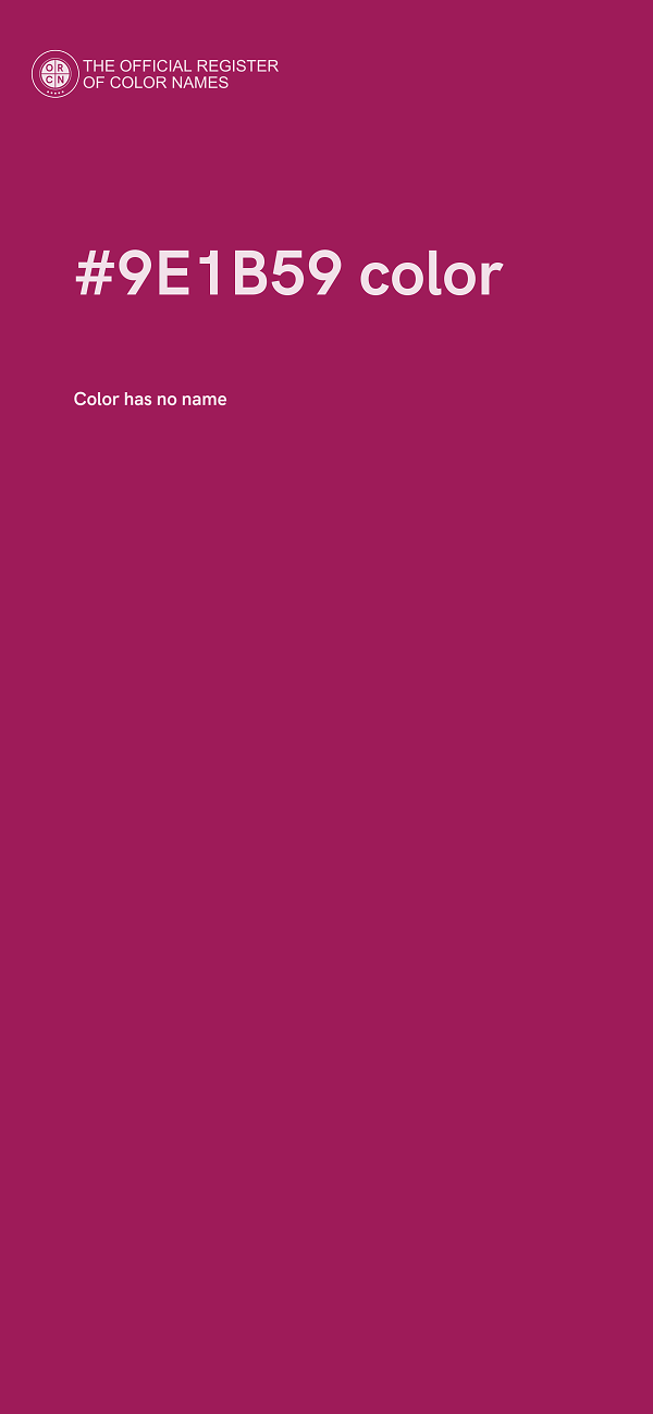 #9E1B59 color image