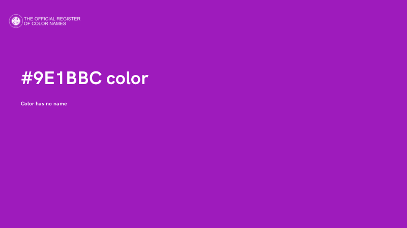 #9E1BBC color image