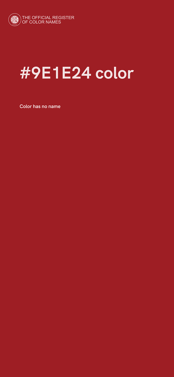 #9E1E24 color image