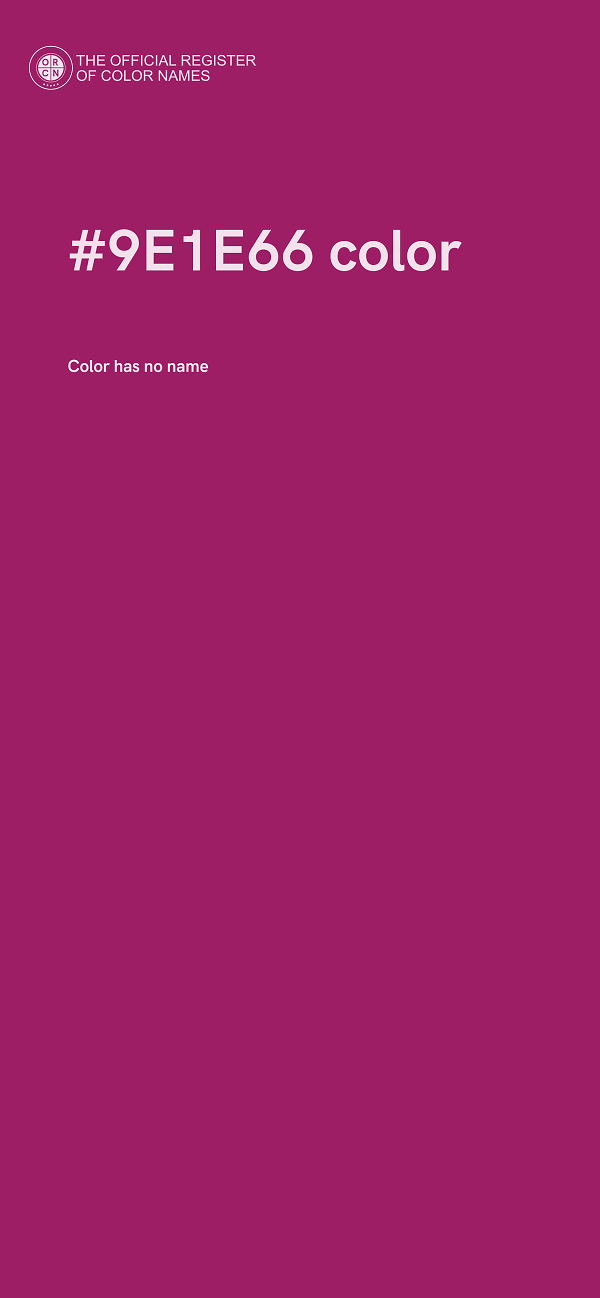 #9E1E66 color image